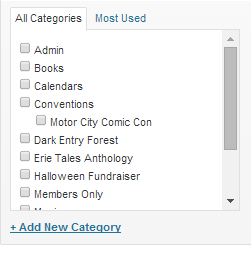 Categories keep things orderly for the OCD among us. 